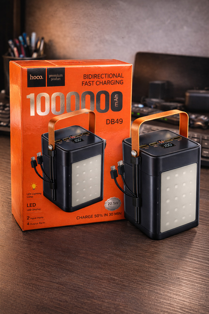 Павербанк Hoco DB49 Action 100000 мАг 22.5 Вт, портативний акумулятор з QC3.0, PD 20 Вт, 4 USB, Type-C і LED-дисплеєм - зображення 2