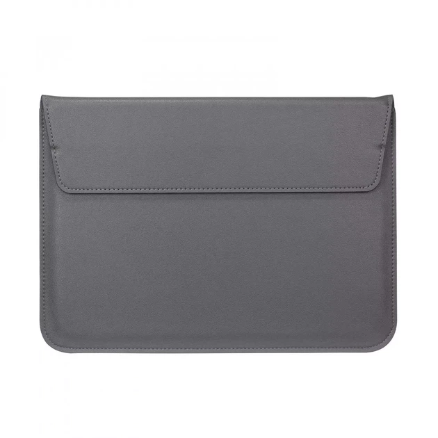 Защитный чехол-папка Leather PU с подставкой для охлаждения для MacBook 13"/Pro/Air, M1 / M2 / M3, Серый - Фото 2 Защитный чехол-папка Leather PU с подставкой для охлаждения для MacBook 13"/Pro/Air, M1 / M2 / M3, Серый - изображение 2