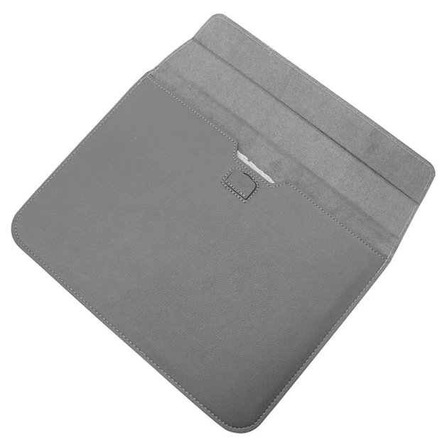 Защитный чехол-папка Leather PU с подставкой для охлаждения для MacBook 13"/Pro/Air, M1 / M2 / M3, Серый - Фото 4 Защитный чехол-папка Leather PU с подставкой для охлаждения для MacBook 13"/Pro/Air, M1 / M2 / M3, Серый - изображение 4