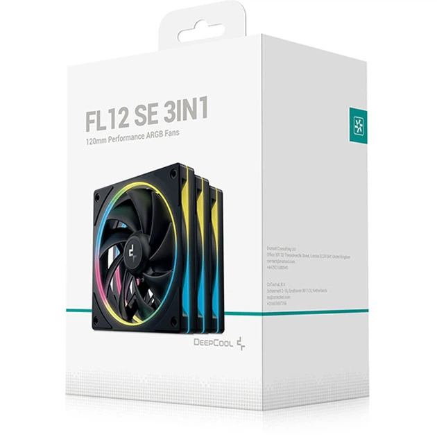 Комплект корпусних вентиляторів Deepcool FL12 SE 3 in 1 Black (R-FL12SE-BKAPN3-G) [168391] - зображення 7