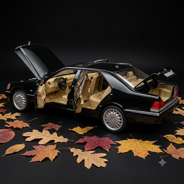 Колекційна машинка Mercedes-Benz S 320 W140 Модель 1:24 Чорна - Фото 3 Колекційна машинка Mercedes-Benz S 320 W140 Модель 1:24 Чорна - изображение 3