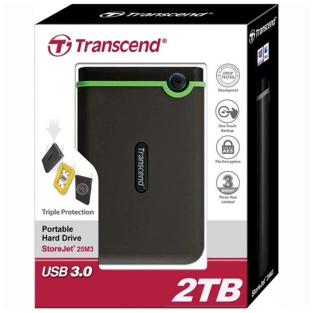 Зовнішній жорсткий диск 2.5" 2TB Transcend (TS2TSJ25M3S) - зображення 6