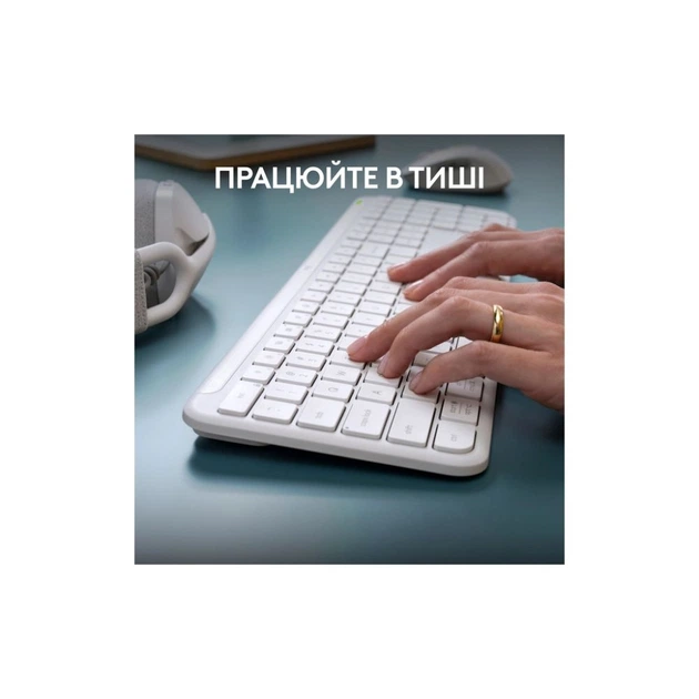 Комплект Logitech MK950 Bluetooth/Wireles UA Off-White (920-012491) - изображение 6