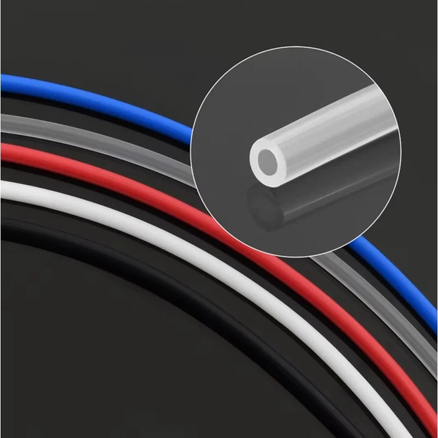 Тефлоновая трубка PTFE, внешний D4 мм, внутренний D2 мм, прозрачная для 3D принтера - Фото 1 Тефлоновая трубка PTFE, внешний D4 мм, внутренний D2 мм, прозрачная для 3D принтера - изображение 1