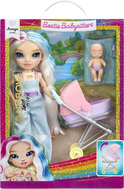 Набір лялька-няня + малюк Rainbow Junior High Bestie Babysitters Амая Рейн (248477) - зображення 7