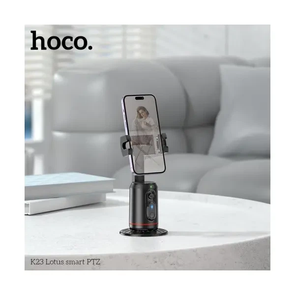 Смарт-штатив із трекером руху Hoco K23 Lotus smart PTZ, Чорний - Фото 6 Смарт-штатив із трекером руху Hoco K23 Lotus smart PTZ, Чорний - изображение 6