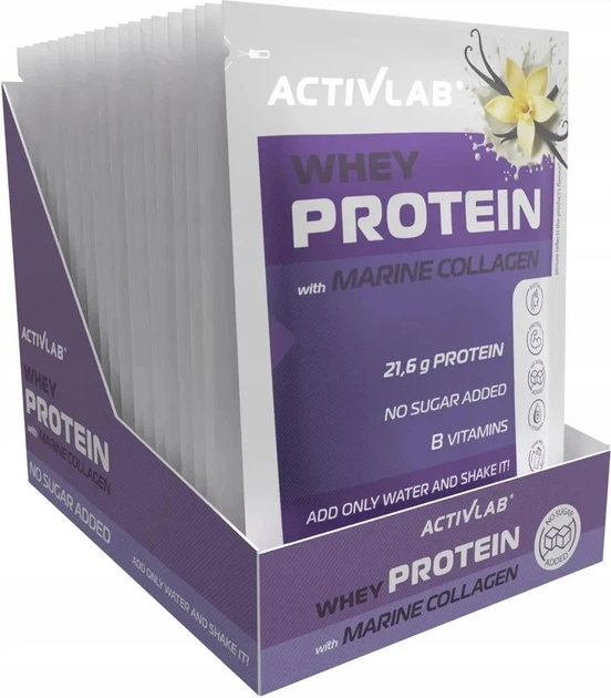 Протеин с морским коллагеном Activlab Whey Protein with Marine Collagen 30 g (Vanilla) - изображение 2