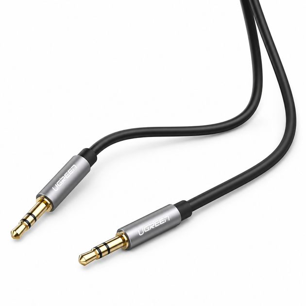 Аудіокабель UGREEN AV119 3.5mm Male to 3.5mm Male Cable 1m Black (UGR-10733) - зображення 2