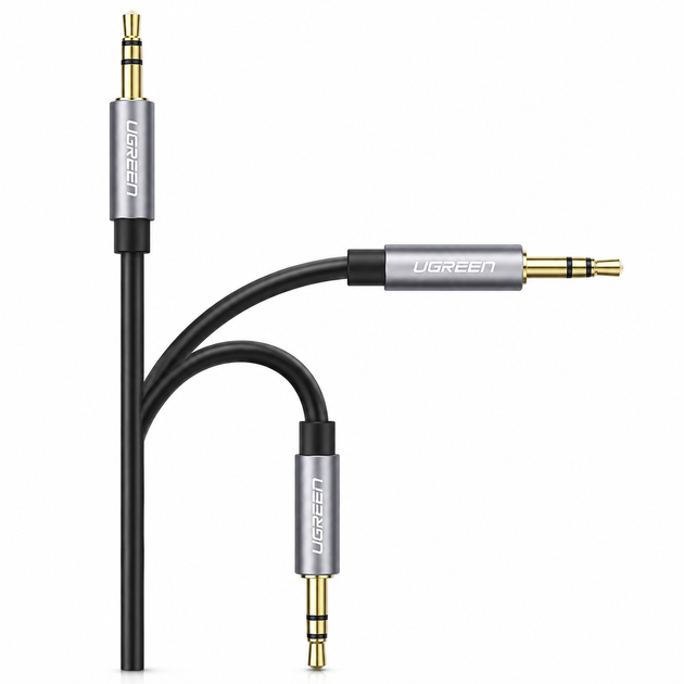 Аудіокабель UGREEN AV119 3.5mm Male to 3.5mm Male Cable 1m Black (UGR-10733) - зображення 3