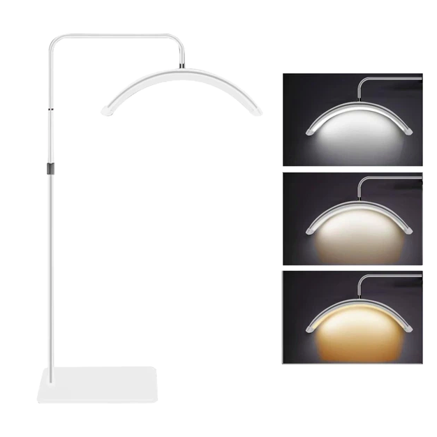 Бестеневая LED лампа 50W 28 дюймов 320 светодиодов для косметологов и визажистов HD-M8X белая - зображення 5