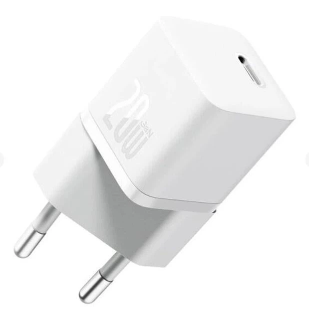Зарядний пристрій Baseus GaN5 Mini Fast Charger 20W Мережевий адаптер Type-C зі швидкою зарядкою QC3.0/PD3.0, Білий - Фото 1 Зарядний пристрій Baseus GaN5 Mini Fast Charger 20W Мережевий адаптер Type-C зі швидкою зарядкою QC3.0/PD3.0, Білий - зображення 1