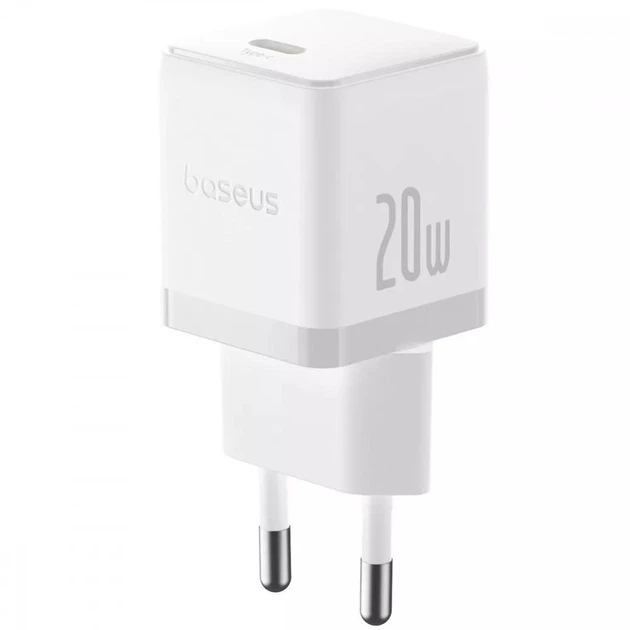 Зарядное устройство Baseus Palm Fast Charger 20W Сетевой адаптер Type-C с быстрой зарядкой QC3.0/PD3.0 и кабелем Type-C to Lightning 20W, Белый - Фото 1 Зарядное устройство Baseus Palm Fast Charger 20W Сетевой адаптер Type-C с быстрой зарядкой QC3.0/PD3.0 и кабелем Type-C to Lightning 20W, Белый - изображение 1