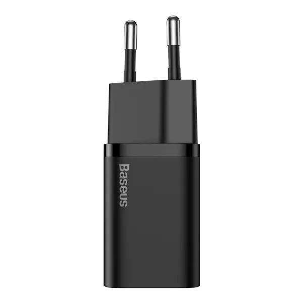 Зарядний пристрій Baseus Super Silicone Quick Charge Charger 25W Мережевий адаптер Type-C зі швидкою зарядкою QC3.0/PD3.0, Чорний - Фото 5 Зарядний пристрій Baseus Super Silicone Quick Charge Charger 25W Мережевий адаптер Type-C зі швидкою зарядкою QC3.0/PD3.0, Чорний - зображення 5