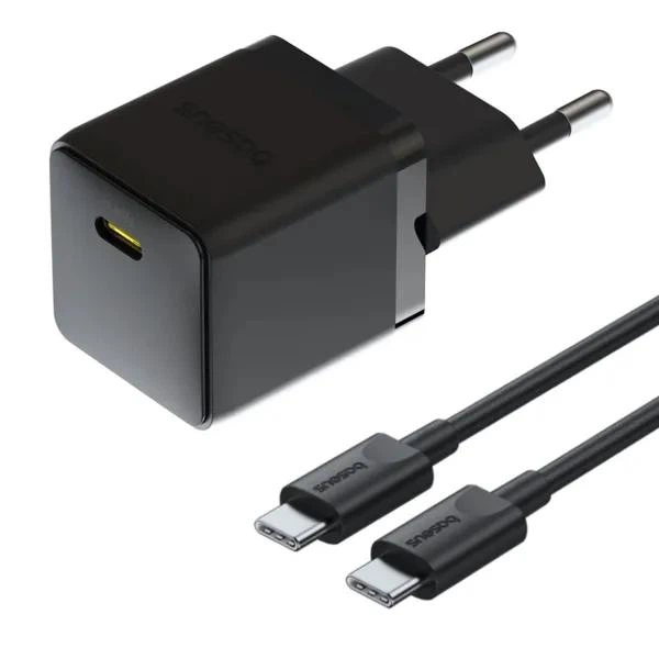 Зарядний пристрій Baseus Palm Fast Charger 20W Мережевий адаптер Type-C зі швидкою зарядкою PD3.0/PD2.0/QC3.0/PPS та кабелем Type-C to Type-C 60W, Чорний - Фото 1 Зарядний пристрій Baseus Palm Fast Charger 20W Мережевий адаптер Type-C зі швидкою зарядкою PD3.0/PD2.0/QC3.0/PPS та кабелем Type-C to Type-C 60W, Чорний - зображення 1