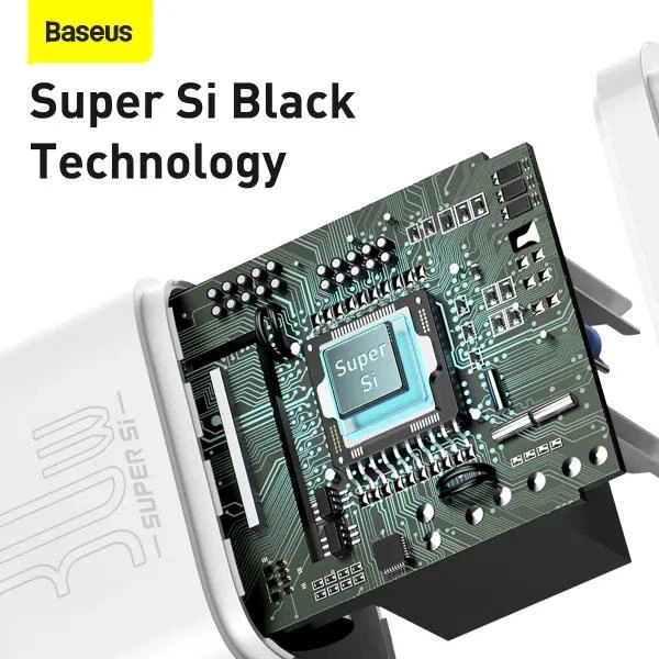 Зарядний пристрій Baseus Super Silicone Quick Charger 30W Мережевий адаптер Type-C зі швидкою зарядкою QC3.0/PD3.0, Білий - Фото 8 Зарядний пристрій Baseus Super Silicone Quick Charger 30W Мережевий адаптер Type-C зі швидкою зарядкою QC3.0/PD3.0, Білий - зображення 8
