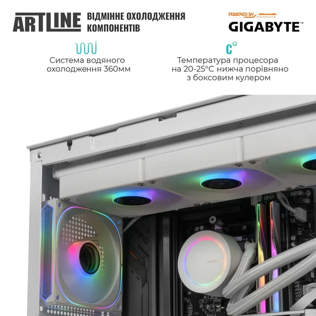 Комп'ютер ARTLINE Gaming TANKWHITE Windows 11 Home (TANKWHITEv127Win) - Фото 5 Комп'ютер ARTLINE Gaming TANKWHITE Windows 11 Home (TANKWHITEv127Win) - изображение 5