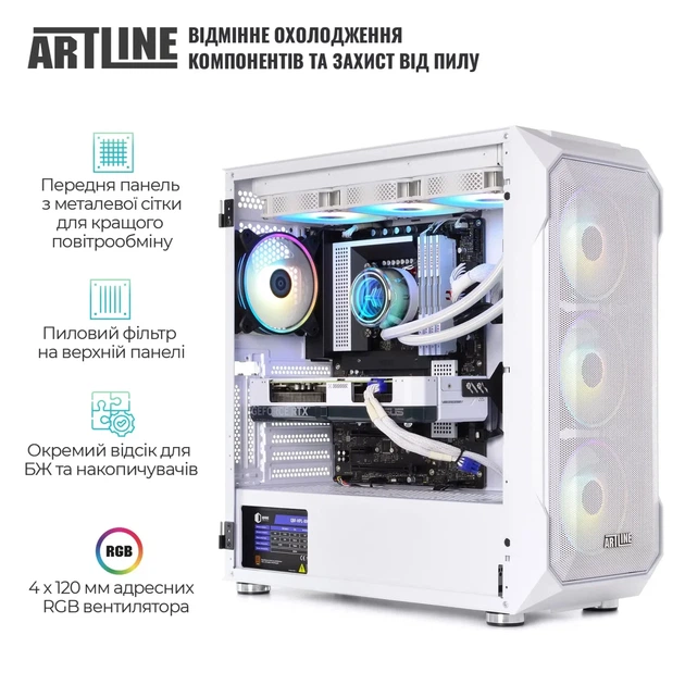 Комп'ютер ARTLINE Gaming X98WHITE (X98WHITEv79) - изображение 4