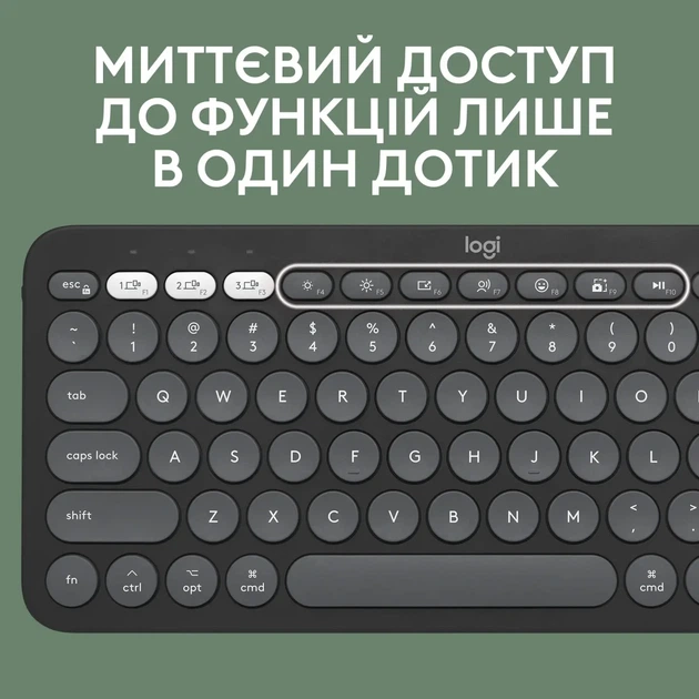 Комплект клавіатура та мишка Logitech Pebble 2 Combo for Mac Tonal Graphite UA (920-012244) - зображення 5