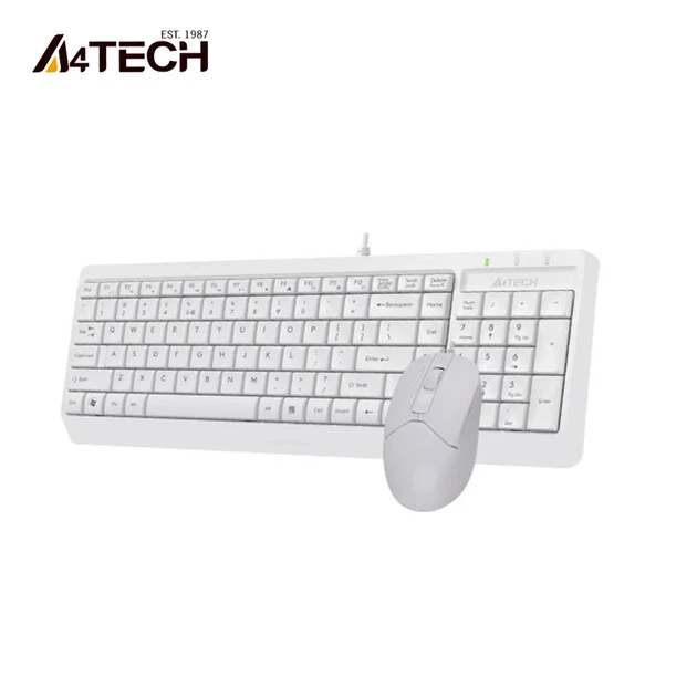 Комплект клавіатура та мишка A4Tech F1512 White - зображення 4