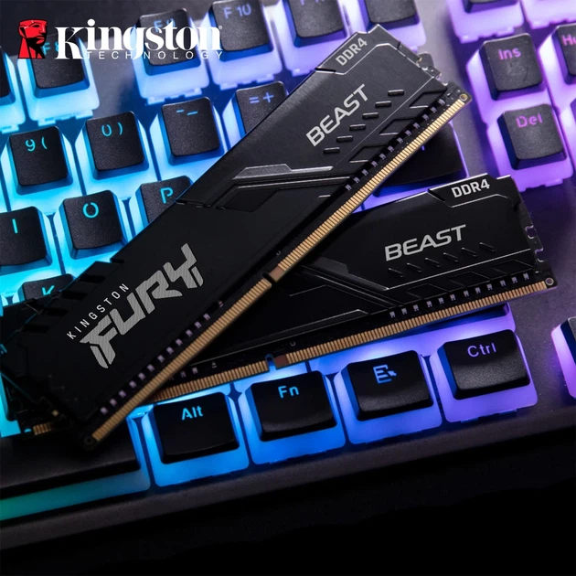 Модуль пам'яті Kingston FURY Beast Black DDR4-3200 16GB KIT (2x8GB) CL16-18-18 1.35V XMP (KF432C16BBK2/16) - изображение 6