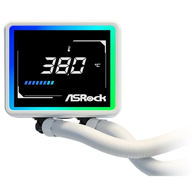Система рідинного охолодження ASRock CHALLENGER WHITE 360 DIGITAL (360mm, 3x120mm ARGB, White, Digital Display) - зображення 6