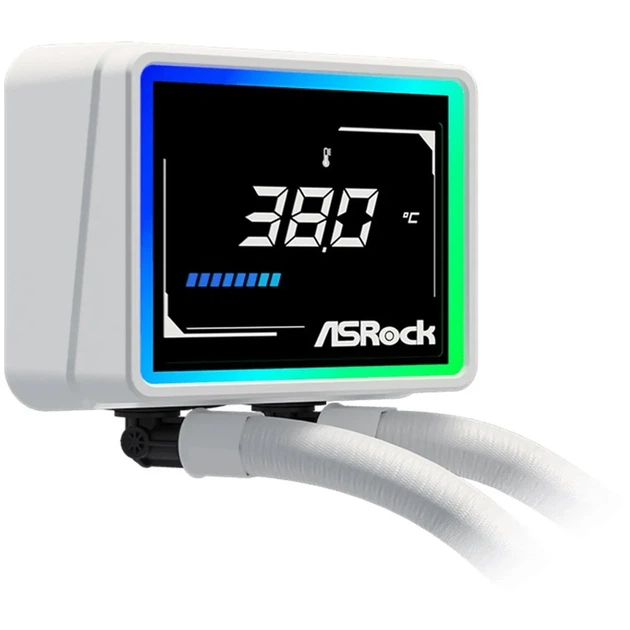 Система рідинного охолодження ASRock CHALLENGER WHITE 360 DIGITAL (360mm, 3x120mm ARGB, White, Digital Display) - зображення 7