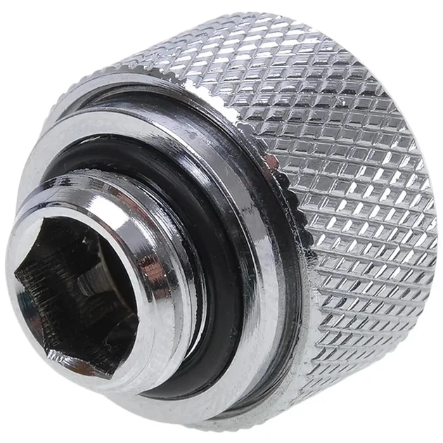 Фітинг Alphacool HT 13mm HardTube compression fitting G1/4 - knurled - chrome (17188) - изображение 2