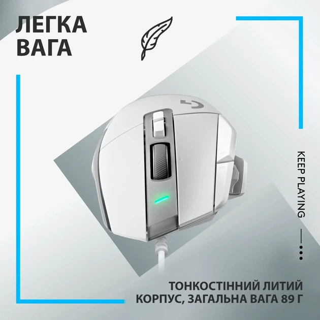 Мишка Logitech G502 X USB White (910-006146) - изображение 6
