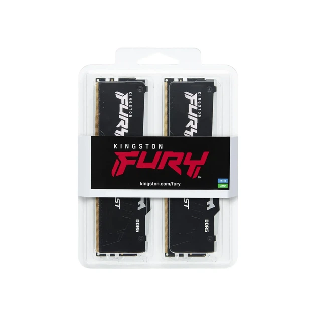 Модуль пам'яті Kingston FURY Beast Black RGB DDR5-6000 64GB (2x32GB) CL36-38-38 1.35V EXPO - Фото 3 Модуль пам'яті Kingston FURY Beast Black RGB DDR5-6000 64GB (2x32GB) CL36-38-38 1.35V EXPO - зображення 3