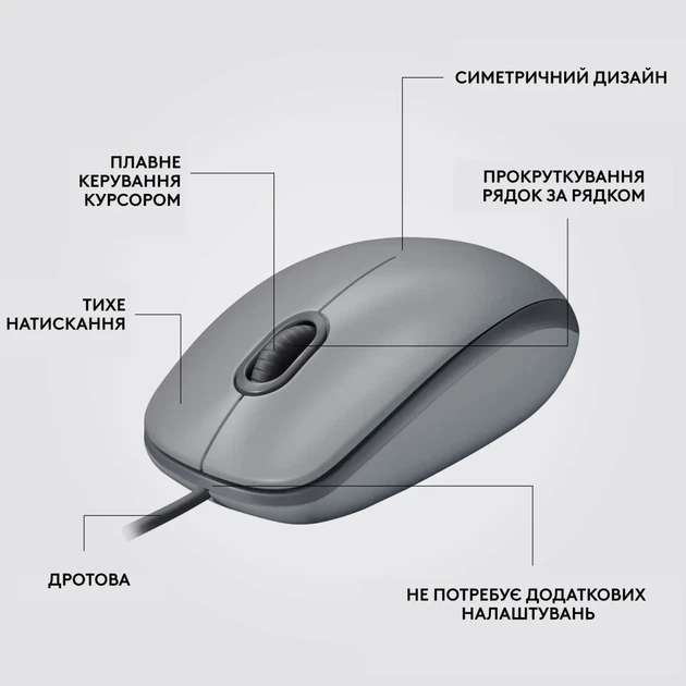 Мишка Logitech M110 Silent USB Mid Gray (910-006760) - изображение 7