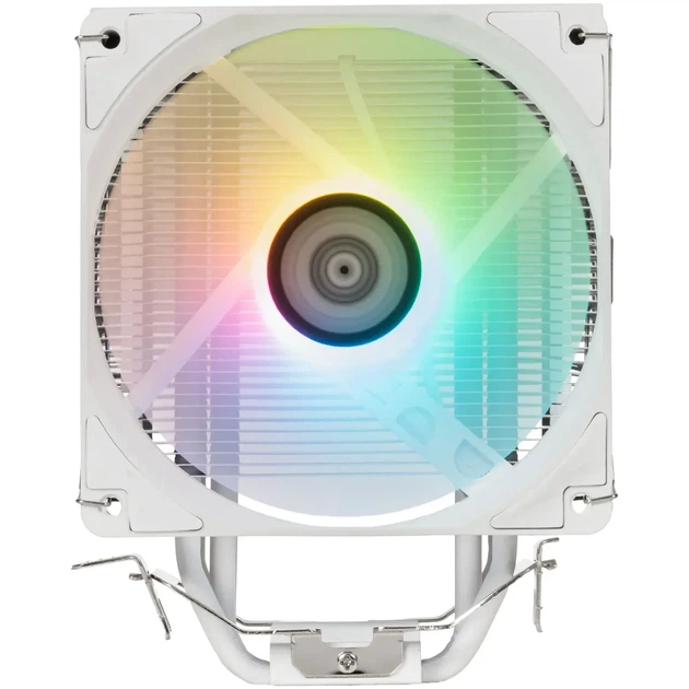 Процесорний кулер Qube ST-6U3-ST ARGB white OEM (120mm/4pin ARGB+PWM/2500RPM/20Dba/мак. TDP 160W/4 тепл. трубки) - изображение 2