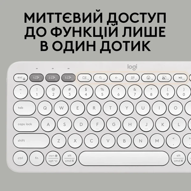 Комплект клавіатура та мишка Logitech Pebble 2 Combo Tonal White UA (920-012240) - зображення 5