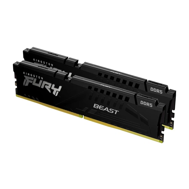 Модуль пам'яті Kingston Fury Beast Black DDR5-5200 32Gb (2x16GB) CL40-40-40 1.25V XMP - Фото 1 Модуль пам'яті Kingston Fury Beast Black DDR5-5200 32Gb (2x16GB) CL40-40-40 1.25V XMP - изображение 1