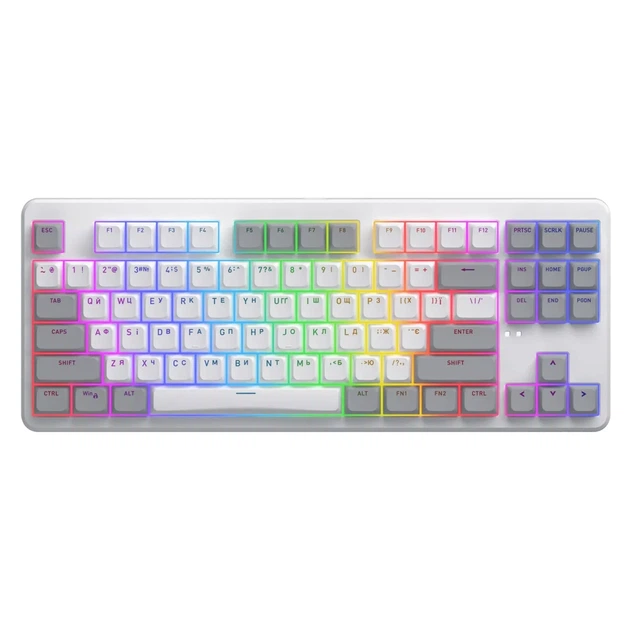 Клавіатура HATOR Rockfall 3 Mecha TKL wireless orange (HTK851UA) White - Фото 1 Клавіатура HATOR Rockfall 3 Mecha TKL wireless orange (HTK851UA) White - изображение 1