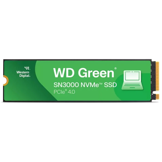 SSD накопичувач WD Green SN3000 500GB M.2 2280 NVMe PCIe 4.0 x4 3D NAND QLC (WDS500G4G0E) - Фото 1 SSD накопичувач WD Green SN3000 500GB M.2 2280 NVMe PCIe 4.0 x4 3D NAND QLC (WDS500G4G0E) - изображение 1