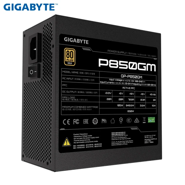Блок живлення GIGABYTE GP-P850GM (850W, 80 Plus Gold, Fully Modular) - Фото 4 Блок живлення GIGABYTE GP-P850GM (850W, 80 Plus Gold, Fully Modular) - изображение 4