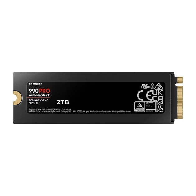 SSD Samsung 990 PRO with Heatsink 2TB M.2 2280 PCI Express 4.0 x4 Nvme (MZ-V9P2T0CW) - изображение 2