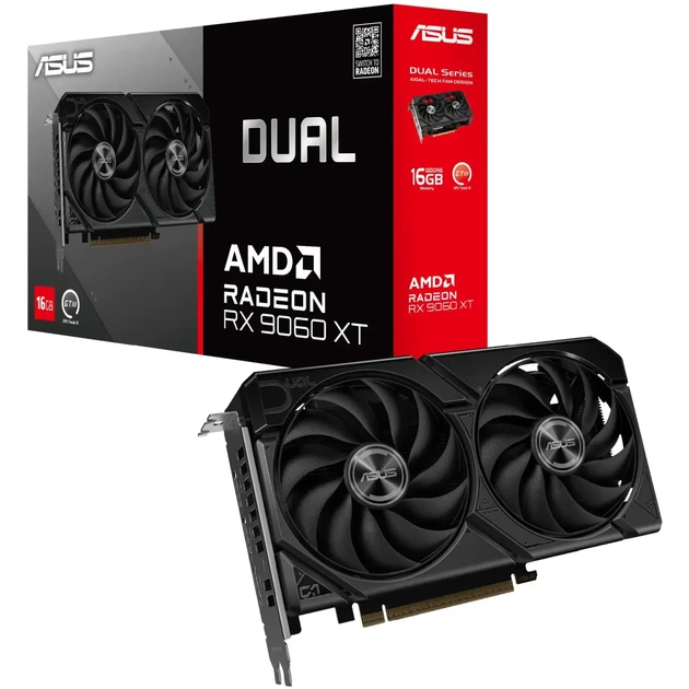 Відеокарта ASUS AMD Radeon RX 9060XT DUAL 16GB GDDR6 (DUAL-RX9060XT-16G) - Фото 9 Відеокарта ASUS AMD Radeon RX 9060XT DUAL 16GB GDDR6 (DUAL-RX9060XT-16G) - изображение 9