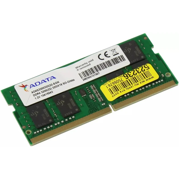 Модуль пам'яті ADATA DDR4-3200 SODIMM 32GB (AD4S320032G22-SGN) - изображение 2