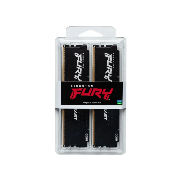Модуль пам'яті Kingston Fury Beast Black DDR5-5600 64GB (2x32GB) CL36-38-38 1.25V EXPO - Фото 3 Модуль пам'яті Kingston Fury Beast Black DDR5-5600 64GB (2x32GB) CL36-38-38 1.25V EXPO - изображение 3