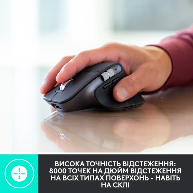Комплект клавіатура та мишка Logitech MX Keys for Business UA Graphite Gen 2 (920-010933) - зображення 5