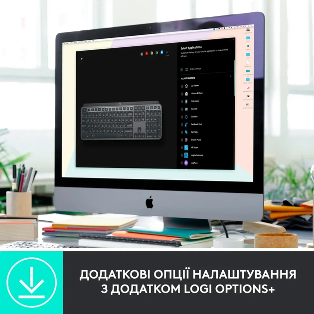 Комплект клавіатура та мишка Logitech MX Keys for Business UA Graphite Gen 2 (920-010933) - зображення 8