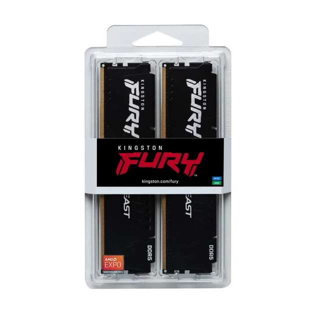 Модуль пам'яті Kingston Fury Beast Black DDR5-5600 32GB (2x16GB) CL36-38-38 1.25V EXPO (KF556C36BBEK2-32) - изображение 5
