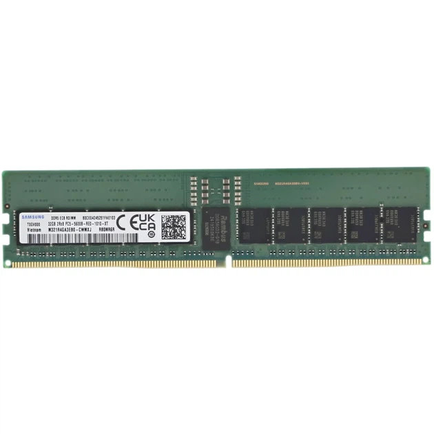 Модуль пам'яті для сервера SAMSUNG DDR5-5600 32GB RDIMM ECC REG 2Rx8 (M321R4GA3EB0-CWM) - Фото 1 Модуль пам'яті для сервера SAMSUNG DDR5-5600 32GB RDIMM ECC REG 2Rx8 (M321R4GA3EB0-CWM) - изображение 1