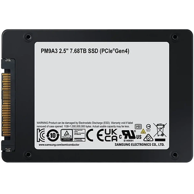 SSD Enterprise Samsung PM9A3 7.68TB U.2 2.5' (MZQL27T6HBLA-00A07) - изображение 4