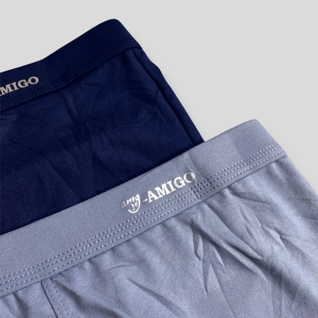 Боксеры мужские RyAmigo батал 5XL Синий + Серый (3227-4), 2 шт - изображение 2
