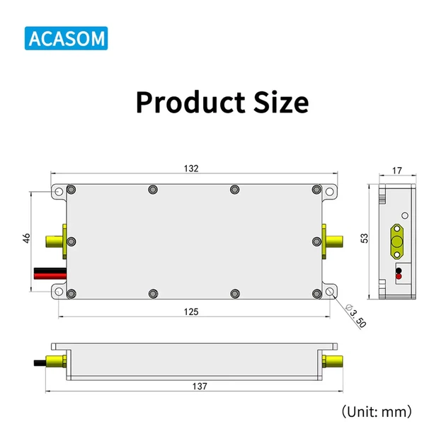 Однонаправленный усилитель сигнала ACASOM : ACA-SPA5840S1 / 5800МГц 40Вт / TX 5.8GHz 40W - изображение 2