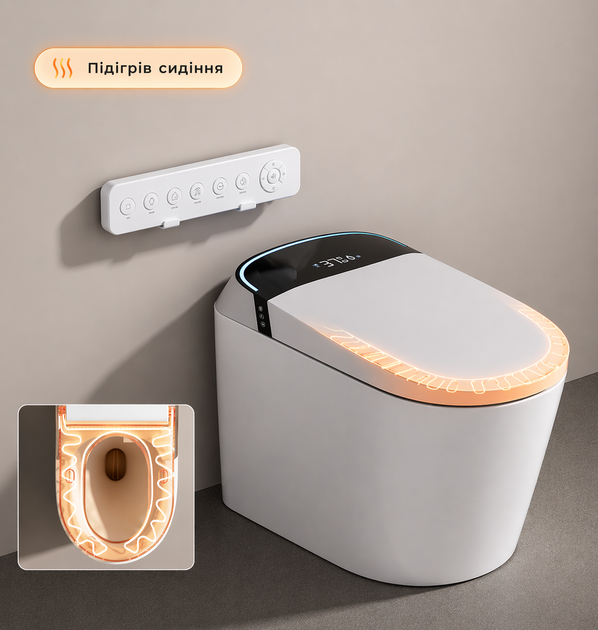Smart Унитаз напольный Soder 68*39.5*44 белый ( А0061625 ) - изображение 3