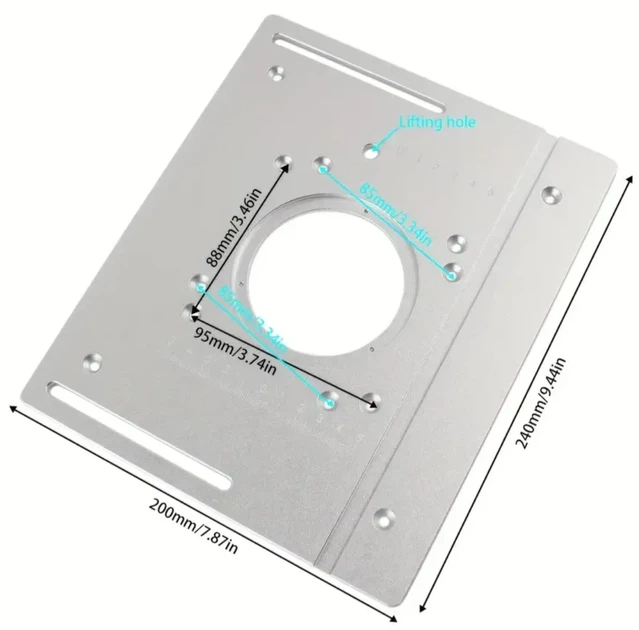 Фрезерна пластина для великих фрезерів типу Makita RP2300 - Фото 3 Фрезерна пластина для великих фрезерів типу Makita RP2300 - зображення 3