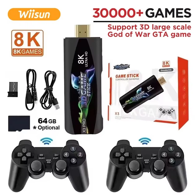 Игровая приставка Game Stick X3 Plus 8K, ретро консоль 3D Game Stick HDMI с беспроводным джойстиком и пультом - Фото 5 Игровая приставка Game Stick X3 Plus 8K, ретро консоль 3D Game Stick HDMI с беспроводным джойстиком и пультом - изображение 5